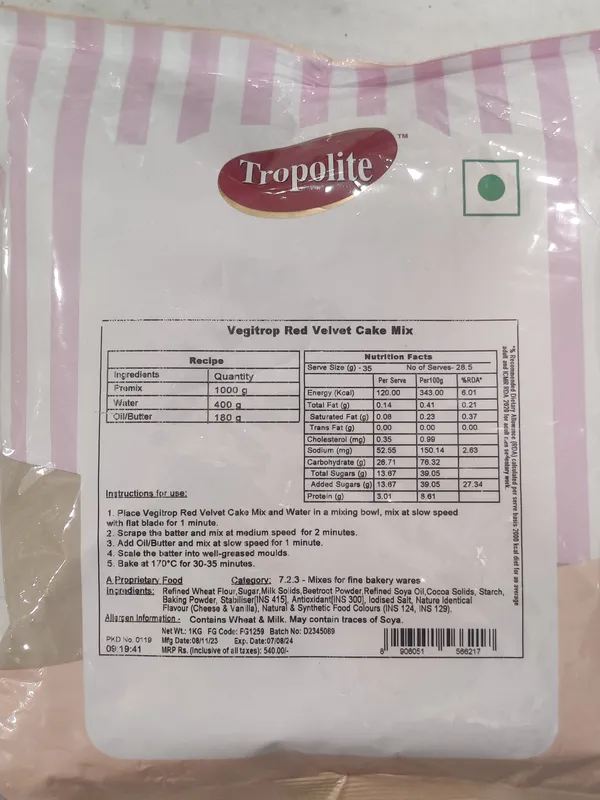 Selected product